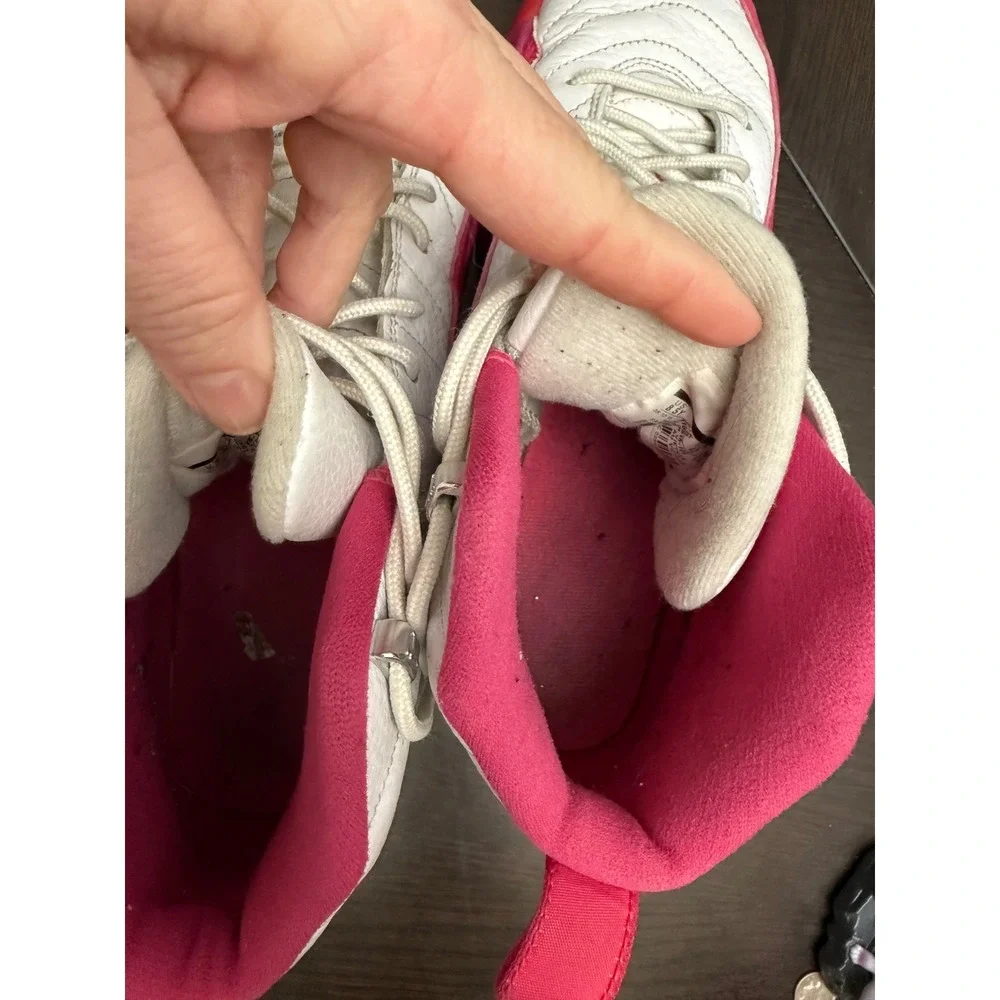 Nike Air Jordan 12 Retro Dynamic Pink White Sneakers 510815-109‎ 8.5Y